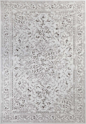Dywan 200x290cm tradycyjny , klasyczny wzór do salonu, kremowo szary wzór Elle Decor Machasi
