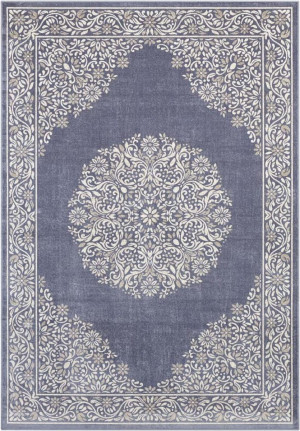 Dywan 160x230 do salonu,tradycyjny klasyczny wzór niebiesko kremowy Tapeso Floral Orient