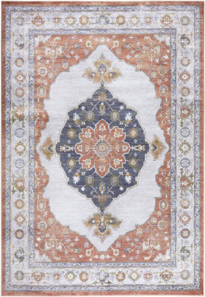 Dywan 160x230 do salonu,tradycyjny klasyczny wzór pomarańczowo kremowy Nouristan Sehura