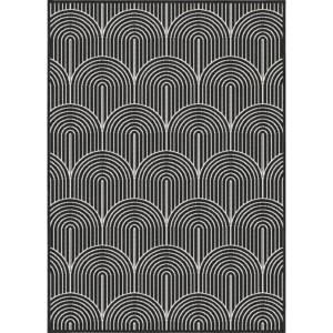 Dywan na taras 160x230cm,kremowo czarny dwustronny, płasko tkany Hanse Home Pangli