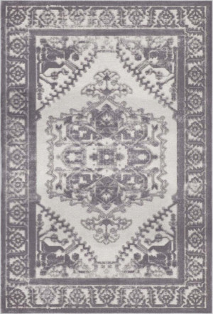 Szaro srebrny dywan z wiskozy,miękki włos,efekt 3D 120x170cm Elle Decor Vilaine