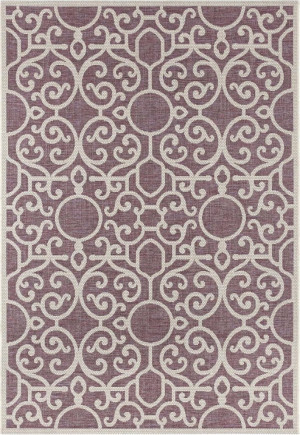 Dywan fioletowy sizal,płasko tkany na taras,zewnętrzno wewnętrzny 140x200cm Bougari Nebo