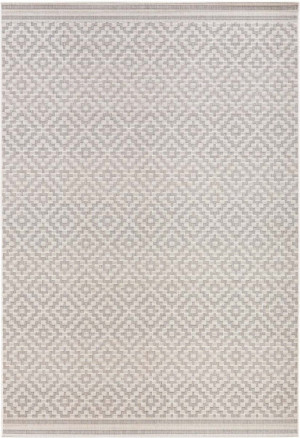 Dywan NORTHRUGS BOUGARI NAVARIONO,kremowo szary dywan zewnętrzno-wewnętrzny, płasko tkany 160x230 cm