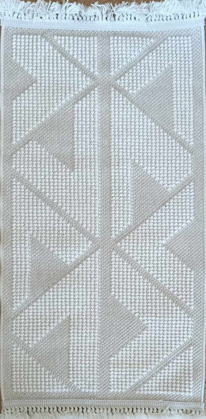 Dywan sznurkowy pętelkowy 60x110cm , kremowy zewnętrzno wewnętrzny boho EVEL