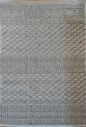 Chodnik sznurkowy 80x200cm ,pętelkowy szaro kremowy dywan w stylu boho EVEL