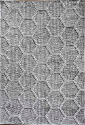 Dywan sznurkowy 200x290cm ,pętelkowy szaro kremowy dywan w stylu boho EVEL