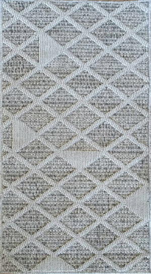 Dywan sznurkowy 200x290cm ,pętelkowy szaro kremowy dywan w stylu boho EVEL
