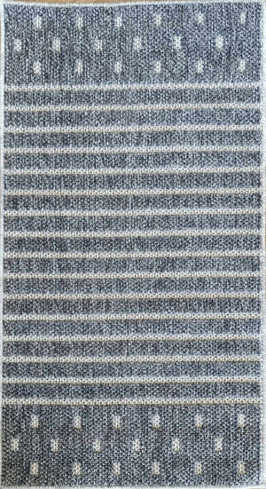 Dywan sznurkowy 200x290cm ,pętelkowy szaro niebieski dywan w stylu boho EVEL