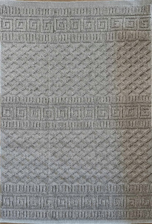 Dywan sznurkowy 200x290cm ,pętelkowy szaro kremowy dywan w stylu boho EVEL