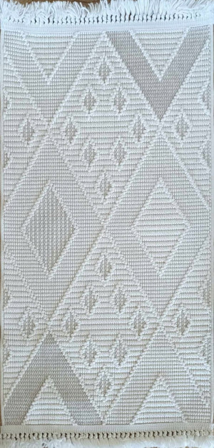 Dywan sznurkowy 200x290cm ,pętelkowy kremowy dywan w stylu boho EVEL