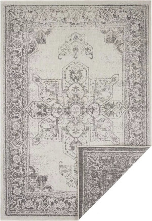 Dywan zewnętrzno-wewnętrzny na taras,dwustronny BOUGARI/NORTHRUGS - BORDON, szaro kremowy 120x170 cm