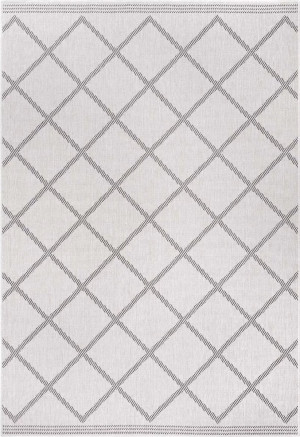 Dywan dwustronny,zewnętrzno-wewnętrzny NORTHRUGS/Bougari CORSICA- czarno kremowy 160x230 cm dywan sznurkowy