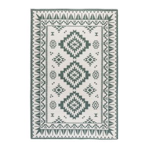 Dywan dwustronny,zewnętrzno-wewnętrzny ELLE DECOR GEMINI- zielono kremowy 160x230 cm dywan sznurkowy