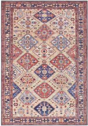 Dywan orientalny , czerwono niebiesko kremowy 200x290 cm ELLE DECOR KELIM