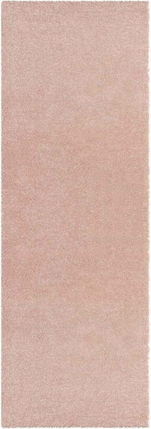 Dywan,chodnik Shaggy ELLE DECOR- różowy wzór jednokolorowy 80x200 cm