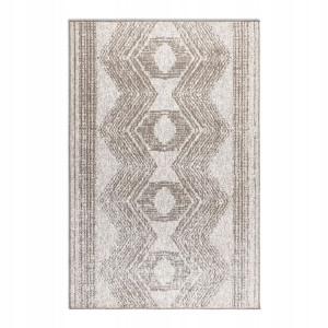 Dywan 80x150cm ELLE DECOR MERGE- , beżowo kremowy, dwustronny ,płasko tkany,zewnętrzno-wewnętrzny