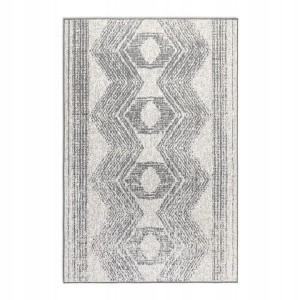 Dywan 80x150cm ELLE DECOR MERGE- , szaro kremowy, dwustronny ,płasko tkany,zewnętrzno-wewnętrzny
