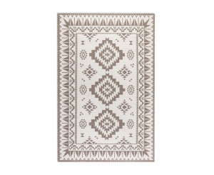 Dywan 80x150cm ELLE DECOR GEMINI- , beżowo kremowy, dwustronny ,płasko tkany,zewnętrzno-wewnętrzny