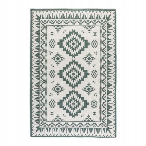 Dywan zewnętrzno-wewnętrzny na taras,dwustronny ,sznurkowy ELLE DECOR GEMINI, zielono kremowy 120x170 cm