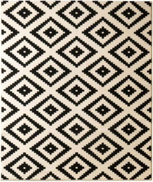 Dywan nowoczesny do salonu 200x290cm, czarno kremowy z miękkim włosem- HANSE HOME