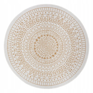 Dywan okrągły 100cm HANSE HOME - PORTO,kolor żółto kremowy , dywan zewnętrzno- wewnętrzny, dwustronny,sznurkowy,płasko tkany koło