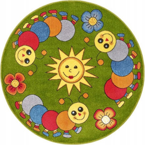 Dywan dziecięcy okrągły 80cm Hanse Home -wzór-wesoła stonoga