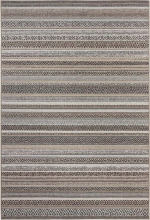 Dywan na taras 80x150cm-ELLE DECOR BLOOM kremowo beżowy dywan, zewnętrzno-wewnętrzny, płasko tkany typu sizal