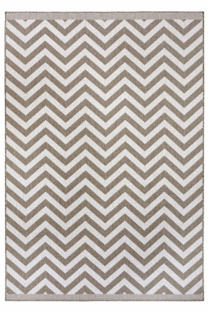 Dywan zewnętrzno-wewnętrzny na taras 120x170cm,dwustronny ,sznurkowy Northrugs PALMA, beżowo kremowy, płasko tkany