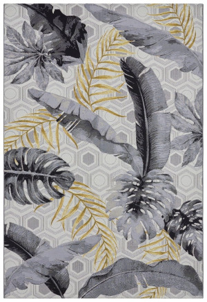 Dywan tarasowy 150x220cm, uniwersalny do wielu pomieszczeń HANSE HOME GOLD LEAVES wzór w liście