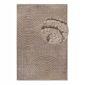 Dywan pluszowy do salonu 120x170cm-Elle DECOR NEW YORK PANGLAO ,beżowy nowoczesny wzór