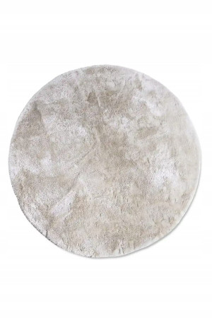 Dywan Shaggy okrągły 200cm-Elle DECOR COSY pluszowy kremowo beżowy