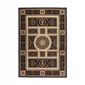 Dywan tradycyjny do salonu 160x235cm,NOURISTAN HERAT klasyczny czarno kremowy wzór