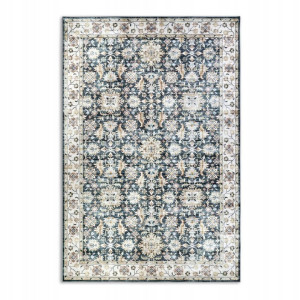 Dywan orientalny do salonu 200x290cm ELLE DECOR Saveh, kremowo niebieski płasko tkany