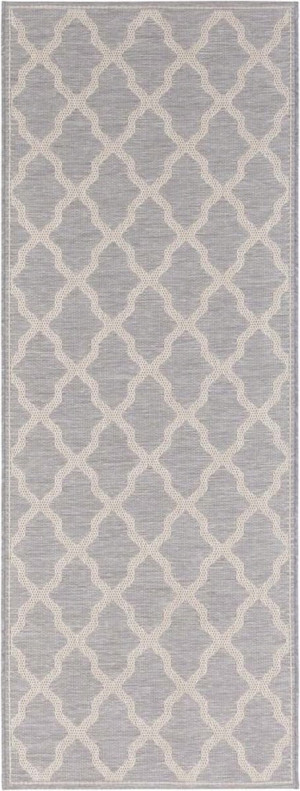 Chodnik 76x200cm- TAPESO HEAVEN ,szaro kremowy ,płasko tkany typu sizal, zewnętrzno-wewnętrzny, sznurkowy