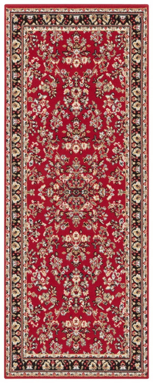 Chodnik na korytarz, przedpokój 80x250cm-Hanse Home z krótkim miękkim włosem, czerwono kremowo
