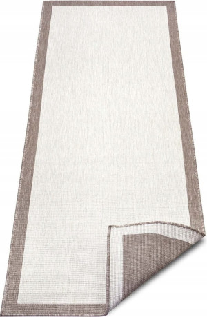 Chodnik 80x350cm Northrugs PANAMA- kremowo beżowy, dwustronny, płasko tkany, sznurkowy ,dwustronny,zewnętrzno-wewnętrzny