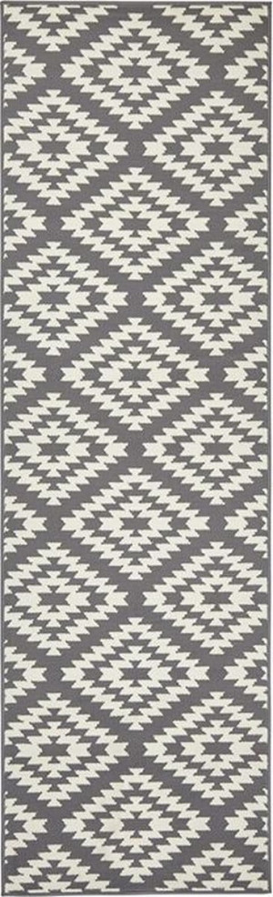 Chodnik na korytarz, przedpokój 80x400cm-Hanse Home z krótkim miękkim włosem, szaro kremowy