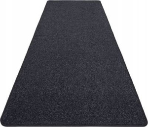 Chodnik na korytarz, przedpokój 80x300cm-Hanse Home FANCY z krótkim miękkim włosem, czrny kolor