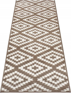 Chodnik na korytarz, przedpokój 80x500cm-Hanse Home z krótkim miękkim włosem, beżowo kremowy