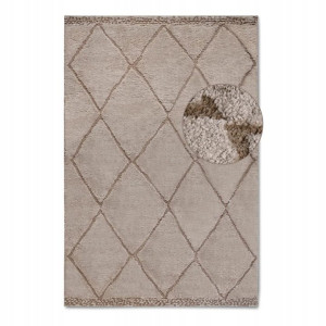 Dywan do salonu 160x235cm, ELLE DECOR PERROTIN, wycinany wzór 3D, kolor beżowy