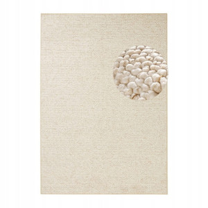 DYWAN tuftowany 80x150cm-BT Carpet Wolly kolor kremowy styl BOHO, pętelkowy
