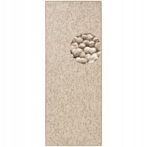 CHODNIK tuftowany do przedpokoju korytarza 80x200cm-BT Carpet Wolly kolor beżowo kremowy styl BOHO, pętelkowy