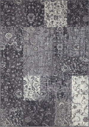 Dywan tradycyjny 120x170cm-HANSE HOME,szaro kremowy wzór z miękkim włosem