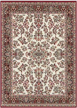 Chodnik na korytarz, przedpokój 80x250cm-Hanse Home BASIC z krótkim miękkim włosem, czerwono kremowo
