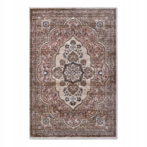 Dywan tradycyjny do salonu 160x225cm, Villeroy&BOCH RENATA ,klasyczny wzór czerwono kremowy z frędzlami