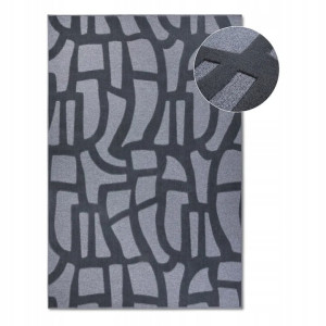 DYWAN nowoczesny z recyklingu 160x230cm , Villeroy&Boch Therese,ciemnoniebieski wzór wytłaczany 3D
