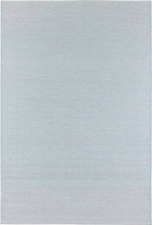 Dywan na taras 160x230cm- ELLE DECOR SECRET ,błękitno kremowy dywan zewnętrzno-wewnętrzny, płasko tkany typu sizal