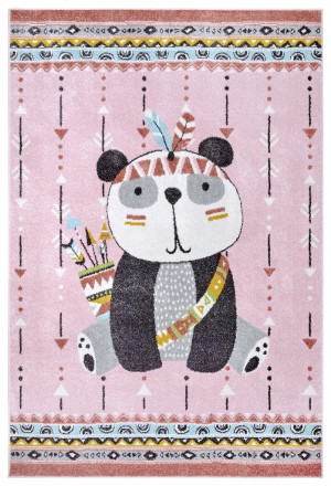 Dywan dziecięcy 160x235cm Hanse Home -różowa panda , miękki włosie