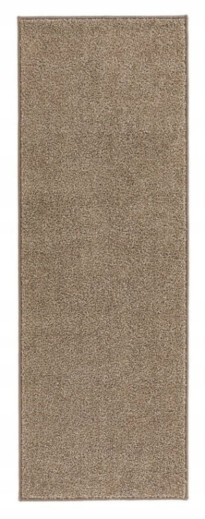 Chodnik na korytarz, przedpokój 80x200cm-Hanse Home FANCY z krótkim miękkim włosem, brązowy kolor
