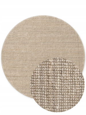 DYWAN okrągły ,naturalny z juty HANSE HOME Bouclé okrągły 160 cm w kolorze beżowym